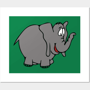 Big Fat Elephant Cartoon Posters and Art